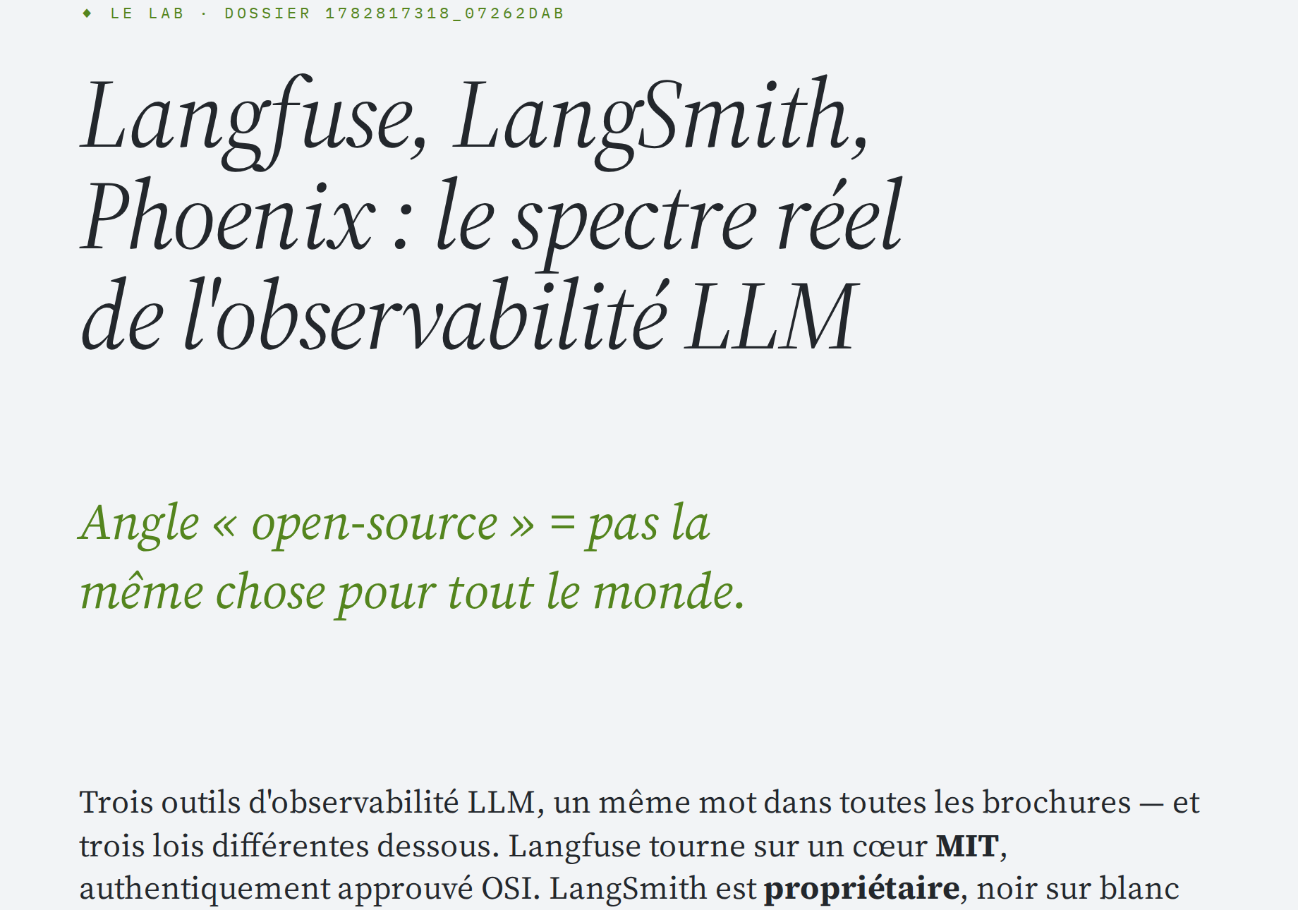 Page de garde du dossier